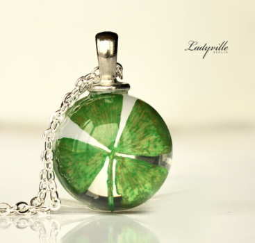 Kette vierblättriges Kleeblatt als Glücksbringer Ladyville